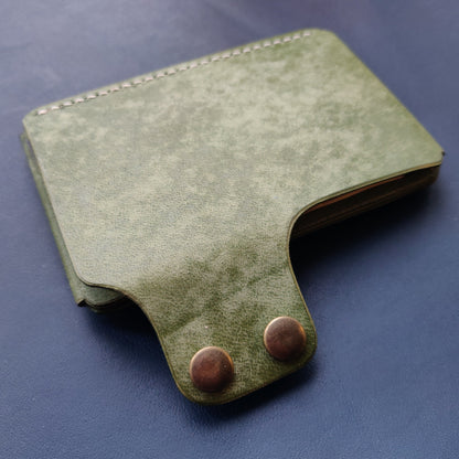 Leather Card Holder, Vegetable Tanned Pocket Mini Wallet, Minimalist Card Holder Case