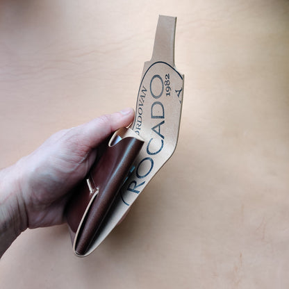 Rocado Shell Cordovan Stitchless Leather Mini Cards Wallet, Origami Minimalist Wallet, EDC Card Holder Case