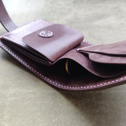 Leather Bifold Wallet, Japanese-Style Vegetable Tanned Wallet With Coin Purse
