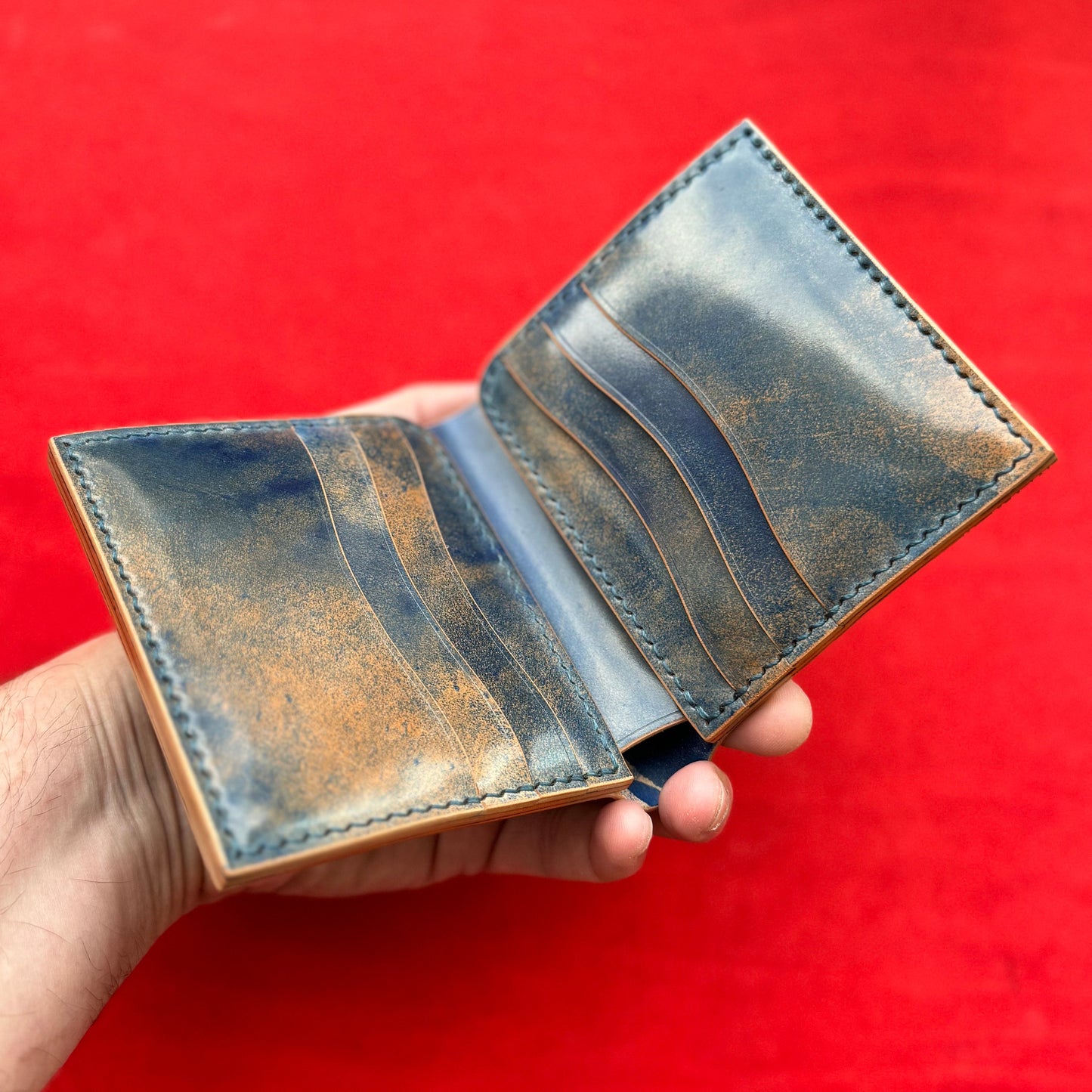 Rocado Shell Cordovan Wallet, Leather Bifold Wallet, Luxury Wallet