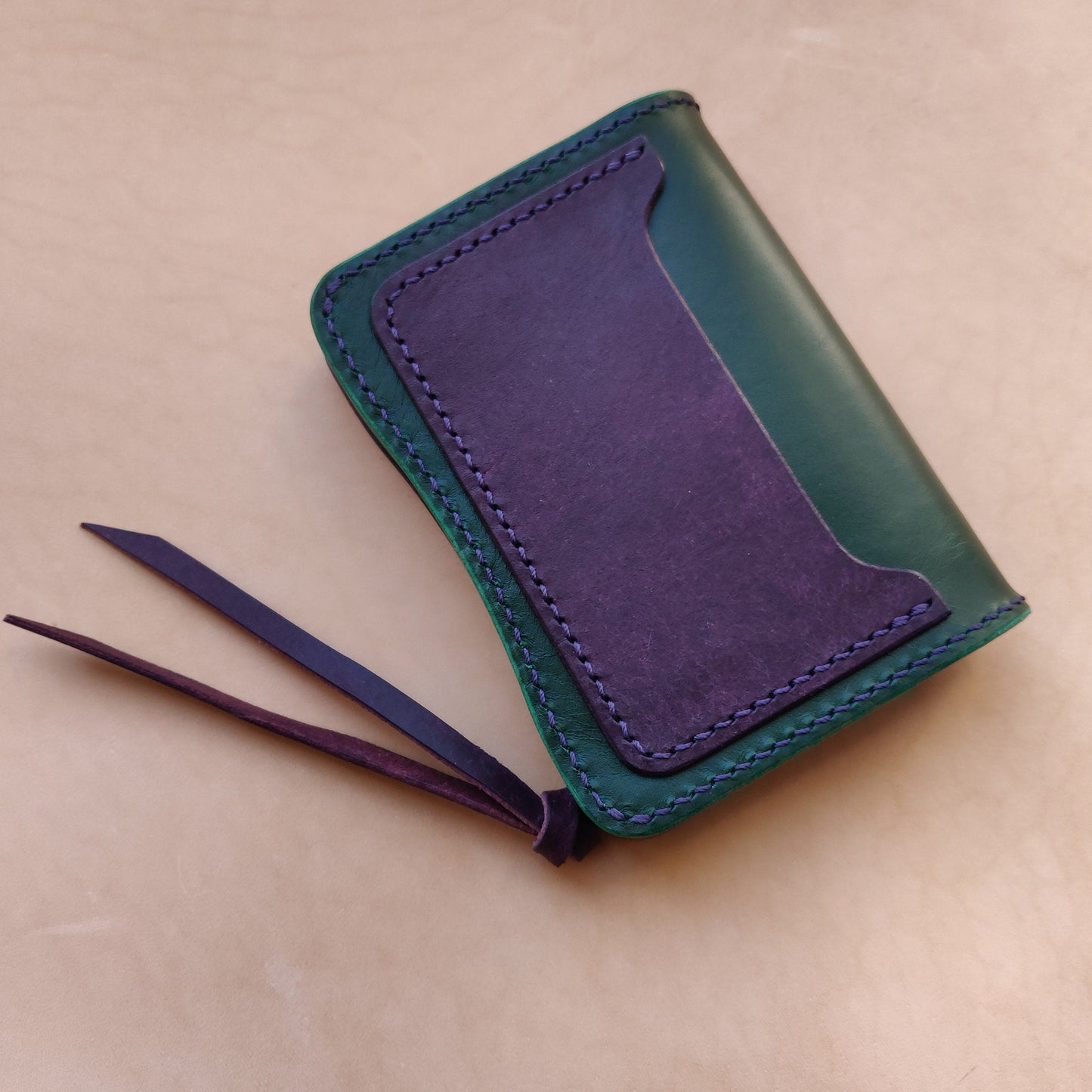 Short Trucker Wallet With A Ring For Chain Or Lanyard, EDC Wallet For Rider, Biker or Trucker