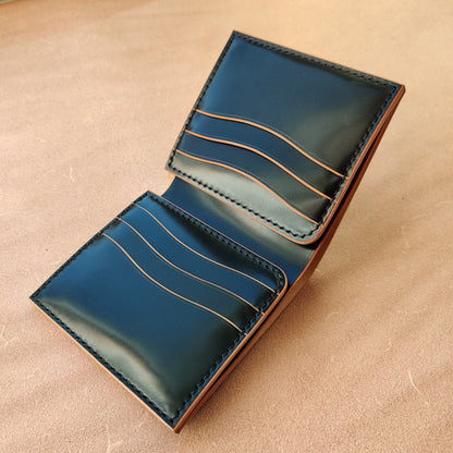 Rocado Shell Cordovan Wallet, Leather Bifold Wallet, Luxury Wallet