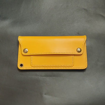 Long Trucker Wallet With A Ring For Chain Or Lanyard , Handmade Wallet For Rider, Biker or Trucker