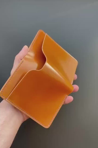 Rocado Shell Cordovan leather bifold wallet