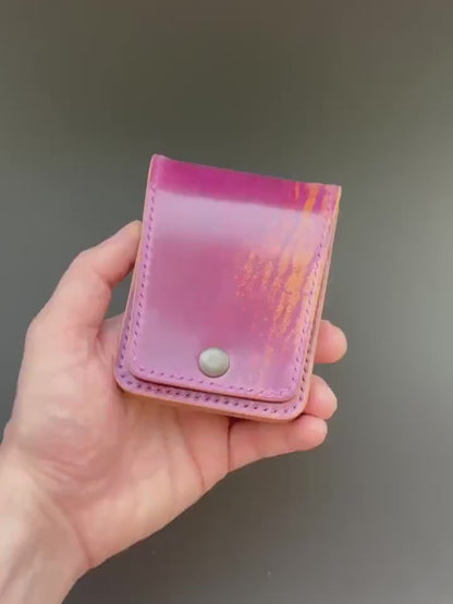 Rocado Shell Cordovan Leather vertical minimalist bifold EDC wallet