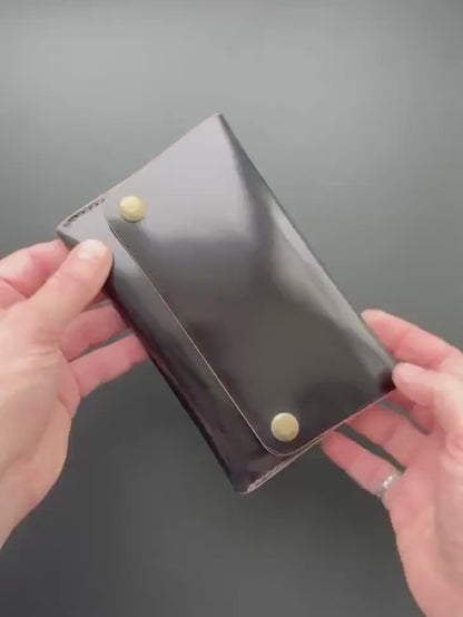 Shell Cordovan Leather Travel Wallet – Passport Holder, Trucker Wallet, Field Notes Cover