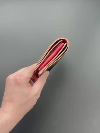 Rocado Shell Cordovan Wallet, Leather Bifold Wallet With Coin Purse, Luxury Wallet