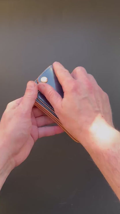 Rocado Shell Cordovan Mini Trucker Wallet, Luxury Compact Wallet