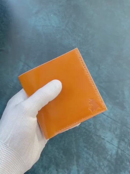 Rocado Shell Cordovan Brieftasche, Leder Bifold Brieftasche, Luxus Brieftasche