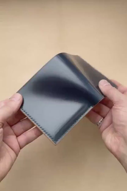 Rocado Shell Cordovan Wallet, Leather Bifold Wallet, Luxury Wallet